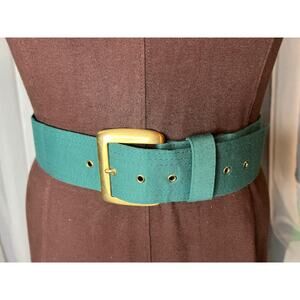 belt cloth covered teal gold